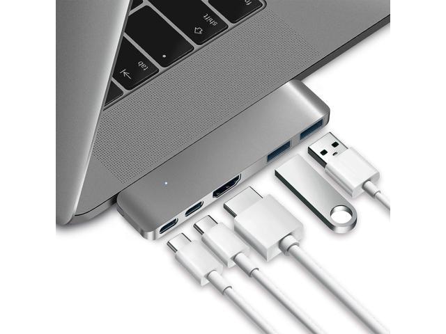 Mini USB C Hub Adapter Dongle for MacBook Air M1 2021-2018 and MacBook Pro M1 2021-2016, with 4K HDMI, 100W PD, 40Gbps TB3 5K@60Hz, USB-C and 2 USB 3.0 (Gold)