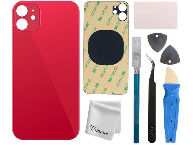 Vimour Back Glass Replacement For Iphone 11 6 1 Inches All Carriers With Pre Installed Adhesive And Repair Tool Kits Red Newegg Com