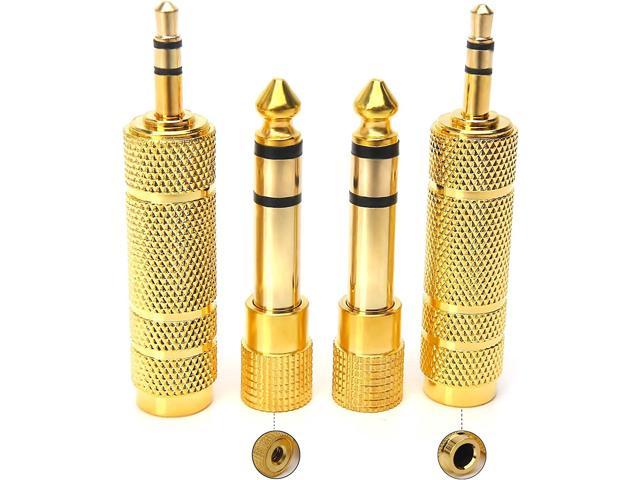 3.5mm to 1/4” TRS audio adapters set of 4 
