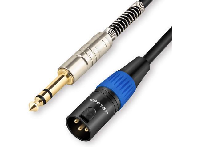XLR 3 Pin Female Jack to 1/4" 6.35mm Mono Male Plug Microphone Mic TRS Adapter 