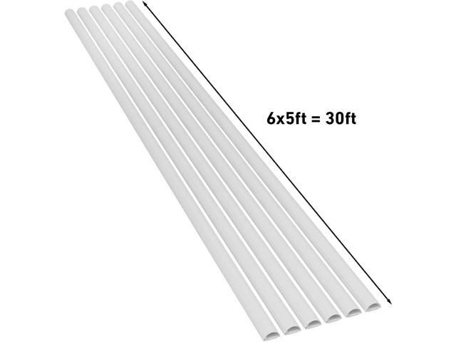 TV Cord Cover, 36 inch Cable Concealer for Wall Mount TV System, Paintable  Cable Management Raceway to Hide Wires, W1.6 x H0.8,White white 