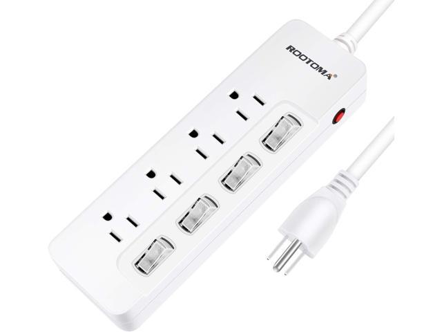 ROOTOMA Power Strip Surge Protector with Individual Switches,ETL ...