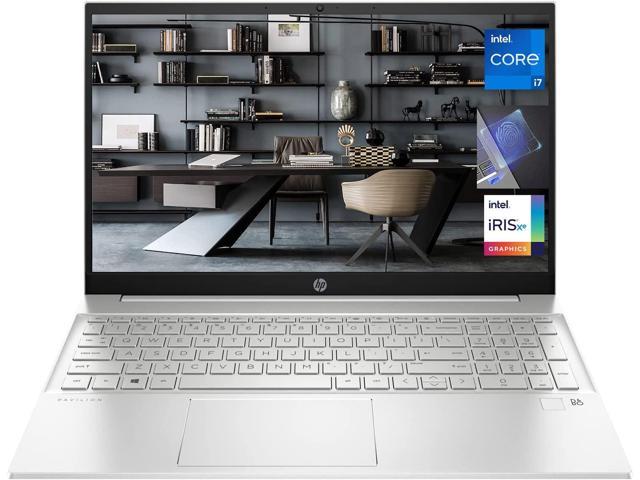 Newest HP Pavilion 15 Business Laptop, Intel Quad-Core i7-1195G7 up to 5.0GHz, 64GB DDR4  512GB PCIe SSD, 15.6" FHD IPS Display, Fingerprint Reader, HDMI, Webcam, Wi-Fi, Silver, Win11