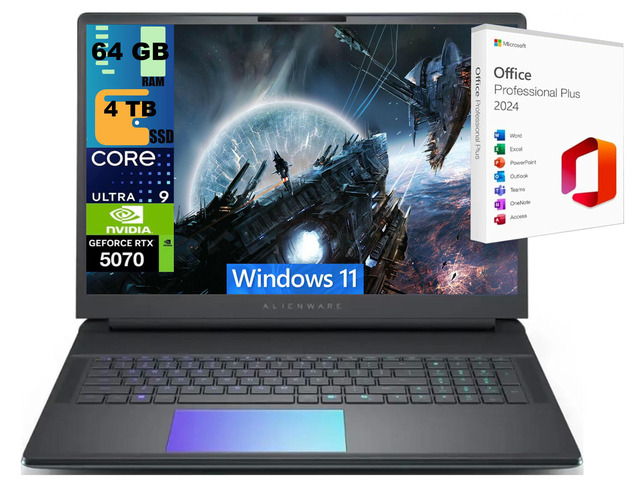 Alienware 18 Gaming Laptop, 18" QHD+ 165Hz, Intel Core Ultra 9 275HX 24 ...