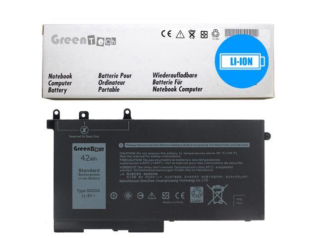 GreenTech New 451-BBZP 3DDDG Replacement Battery for Dell Latitude 5280,  Latitude 5480, Latitude 5580, Latitude 5290, Latitude 5490, Latitude 5590 -  GreenTech  42Whr 3 Cell Battery 45N3J 3VC9Y 