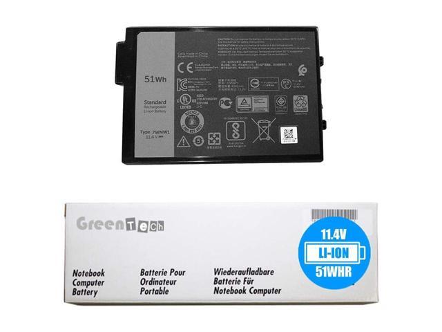 GreenTech 7WNW1 Replacement Battery for Dell Latitude 5420 Rugged, Latitude  5424 Rugged, Latitude 7424 Rugged Extreme - GreenTech  51Whr 3 Cell  Battery GK3D3 0GK3D3 DMF8C 0DMF8C 1Y62C 451-BCHS 