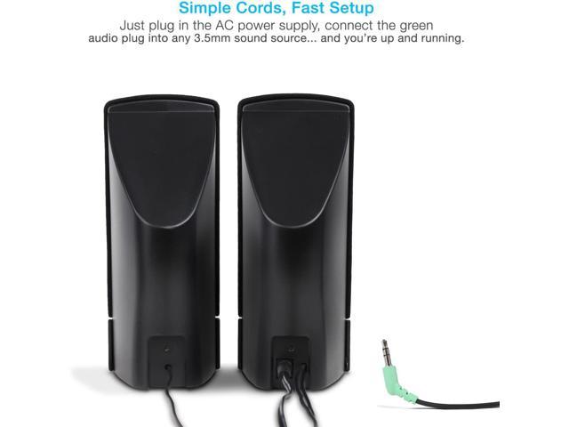 Cyber Acoustics CA-2014WB 2.0 Desktop Speaker System - Black - Newegg.com