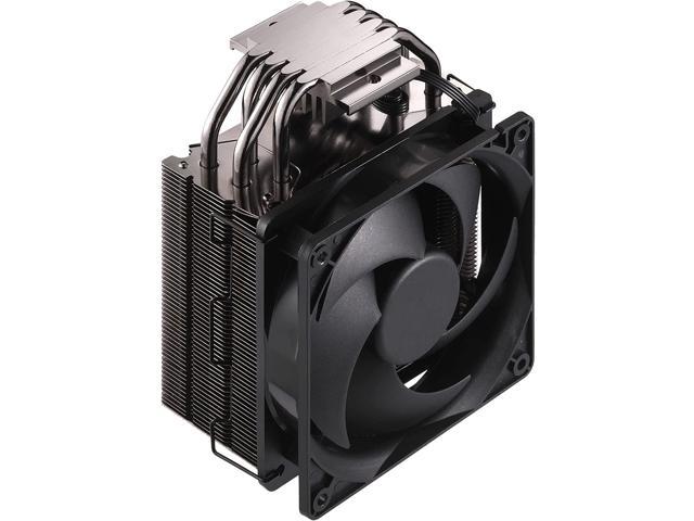 Cooler Master Hyper 212 Black Edition CPU Air Cooler, Silencio FP120 Fan, 4  CDC 2.0 Heatpipes, Anodized Gun-Metal Black, Brushed Nickel Fins for AMD
