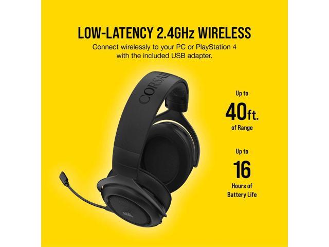 Corsair HS70 Pro Wireless Gaming Headset - 7.1 Surround Sound Headphones  for PC, MacOS, PS5, PS4 - Discord Certified - 50mm Drivers – Carbon