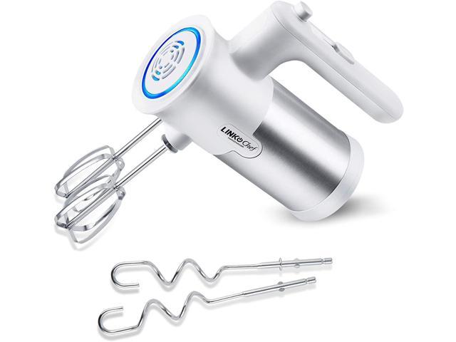 Dough Batters 6-Speed 250W Kitchen Handheld Mixer with Turbo for Whipping Mixing Cookies Lightweight Mixing Egg Beaters Hand Mixers Electric 