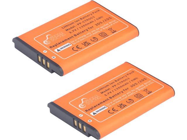 Power 2 Pack 1350mAh CTR-003 Battery Replacement for Nintendo 3DS 2DS Game Console (Not for New 3DS and 3DS XL) - Newegg.com