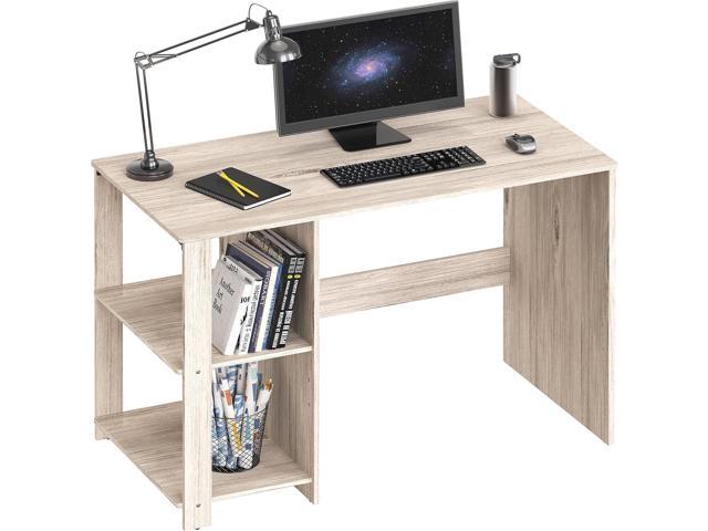 shw cyrus l desk with shelves oak