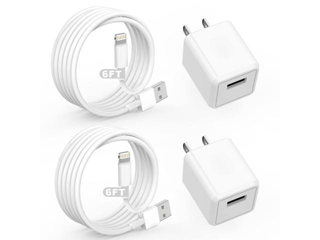 iPhone Charger, Apple MFi Certified 2Pack Chargers Travel Plug with Long Cable 6FT USB Lightning Cable Fast Charging Data Sync Transfer Cord Compatible with iPhone 12/11/11 Pro/XS/XR/X/8/8Plus/7/6/SE 