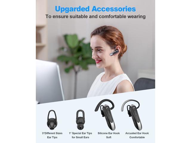 New Bee B45 Bluetooth 5.0 Headset Wireless Earphone Headphones with Dual  Mic Earbuds Earpiece CVC8.0 Noise Reduction for Driving