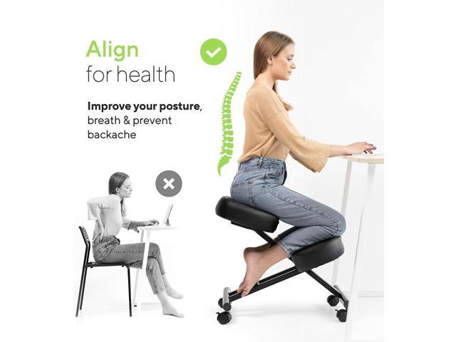 Costway Rocking Kneeling Chair Ergonomic Posture Correcting Back