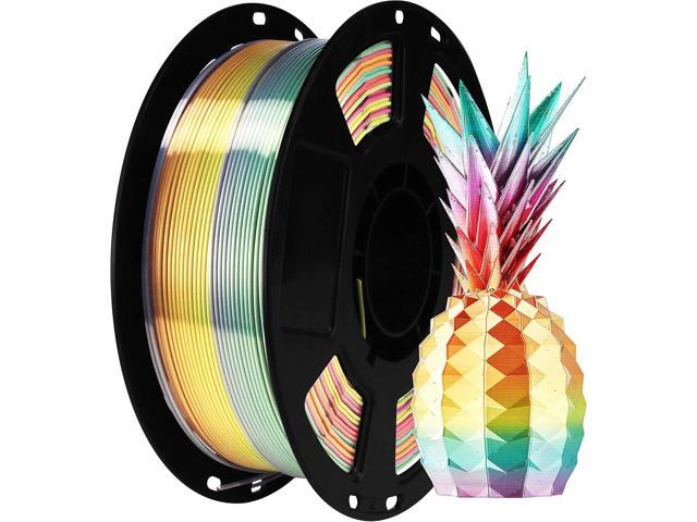 Shiny Silk Rainbow PLA Filament 1.75mm Fast Color Changing 3D Material