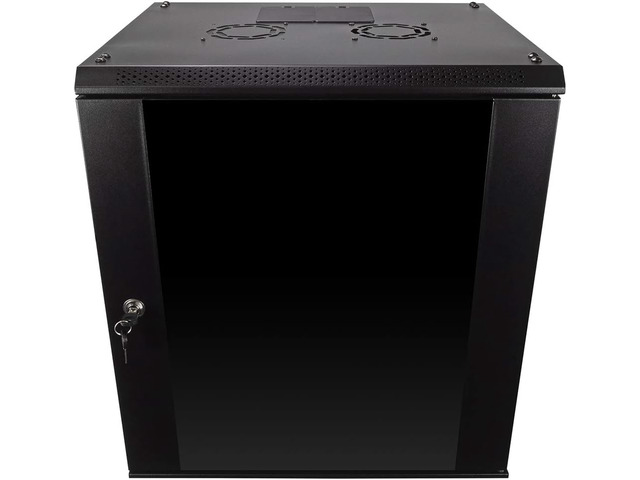 Server Rack Side Locks NavePoint 12U Server Rack Enclosure with Glass Door, Cooling Fan, Locks ...