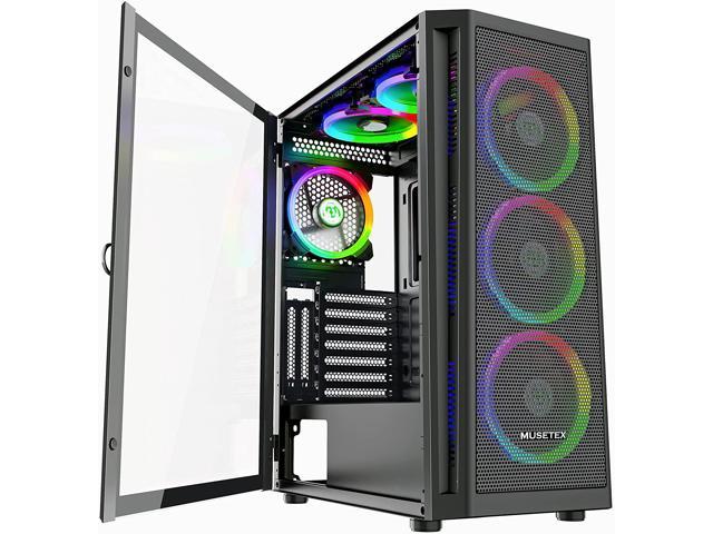 Micro ATX Computer Case 120mm Fan Mini Tower Gaming Desktop PC with USB 3.0 