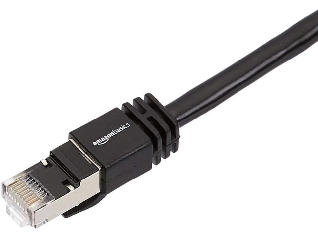 10Gbps Basics RJ45 Cat 7 High-Speed Gigabit Ethernet Patch Internet Cable Black 20-Foot 600MHz 