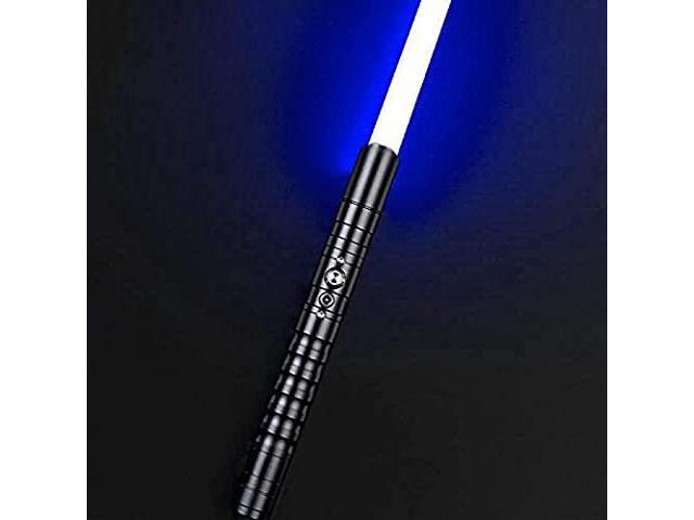 Lightsaber, Children'S Toy Sword Parent-Child Lightsaber Glowing Sword With Black Metal Hilt, 11 Color Changing Lighting, Sound Effects Ideal For Adult Kids Toys Light Saber BlackHandle-blueLight