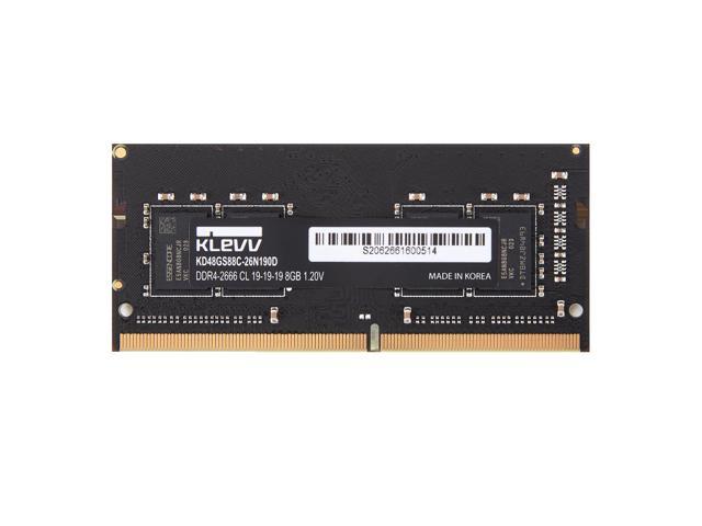 KLEVV Hynix Chips 8GB KD48GS881-26N190A 1x8GB DDR4 SODIMM PC4-21300 2666MHz CL19 Non-ECC 260 Pin Laptop Notebook Ram Memory 