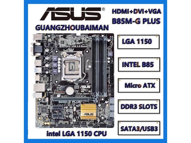 ontwerp Gek Verwachten Refurbished: for Asus B85M-G PLUS Socket 1150 Intel B85 Motherboard SATA  3.0 Intel 4th Gen B85 4 Ram Slot With front USB3.0 port19 stitches PCI-E  3.0 SATA Micro-ATX - Newegg.com