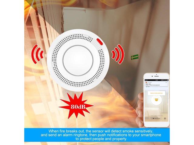 WIFI Smoke Detector Sensor 80DB Alarm Fire Protection Home