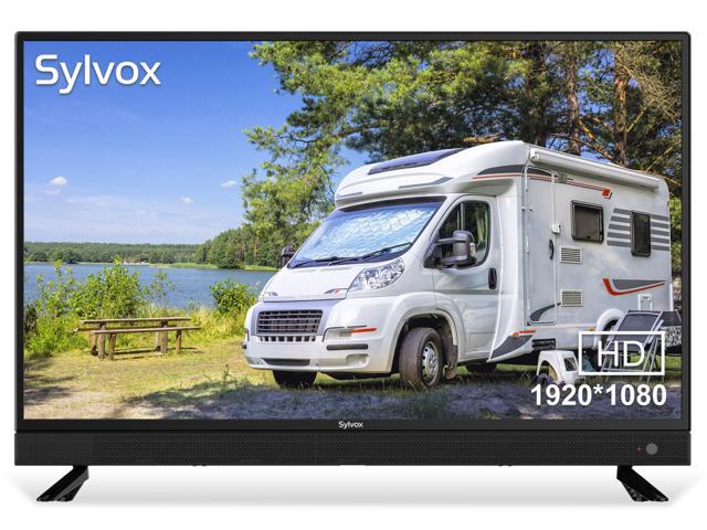 SYLVOX 32 Inch 12V Portable TV for RV,1080P HD LED Camper Television with Integrated ATSC Tuner, FM Radio,  Hi-Fi Sound Speakers, Suitable for Truck, Camping, Kitchen, Home, Caravan,Motorhome, Marine