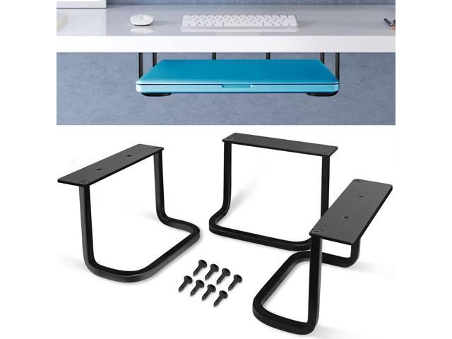 Under Desk Laptop Mount, Under Desk Shelf Bracket Compatible with Devices  Tall Maximum 2.7, Aluminum Under Desk Laptop Holder Stand Tray for Laptop