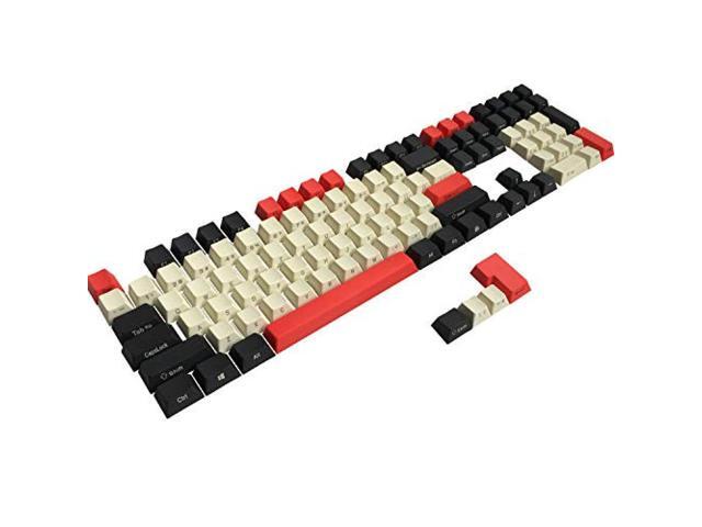 Happy Balls PBT Keycap Side / Front Printing ANSI / ISO Layout Keyset Semi-Profile Non-Backlight Thick Cherry MX Keycap 60% / 87 TKL / 108 Minutes 104 MX, Mechanical Game Keyboard Switching Earl Red