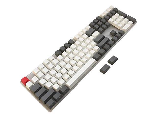 Happy Balls PBT 87/108 104 MX Keycap Puller Setting Side / Front Print Cherry MX Keycap Non-Backlit Dolch Key ANSI Mechanical Gaming Keyboard Switch Keycap Side Print Gray White Combo