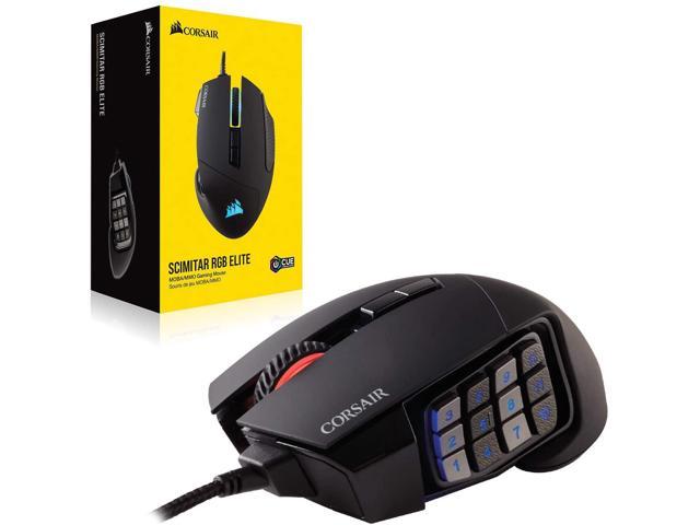 Parat Svin Vedligeholdelse Corsair SCIMITAR RGB ELITE CH-9304211-NA Black Wired Optical MOBA/MMO  Gaming Mouse, Backlit RGB LED - Newegg.com