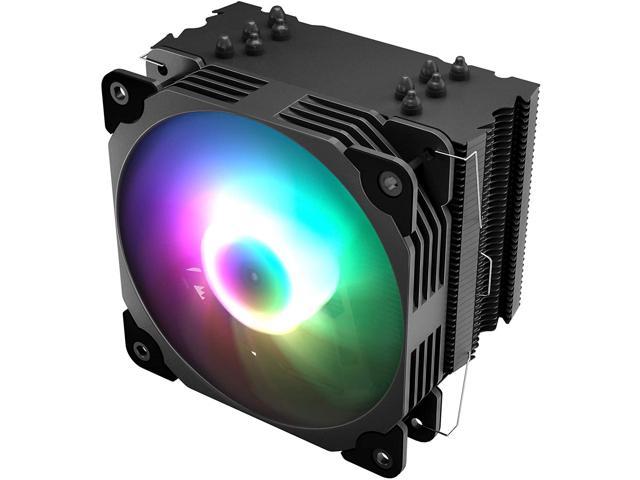 Vetroo V5 CPU Air Cooler w/ 5 Heat Pipes 120mm PWM Processor 150W TDP Cooler for Intel LGA 1700/1200/115X AMD Ryzen AM4 Universal Socket w/Addressable RGB Lights Sync(V5, Black)