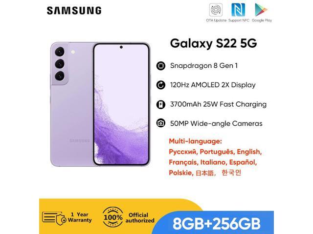 Samsung Galaxy S22 S9010 8GB 256GB Purple 5G Smartphone Qualcomm SM8450 ...