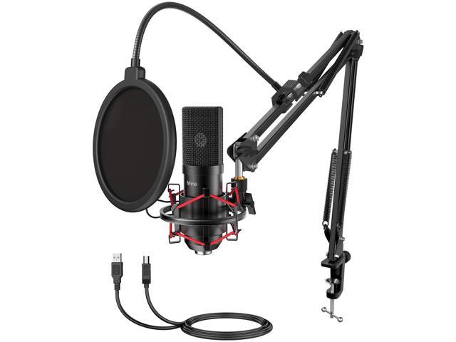 Voel me slecht Dekking dorp FIFINE USB Gaming Microphone Set with Flexible Boom Arm Stand Pop Filter,  Plug and Play with PC Desktop Laptop Computer, Streaming Podcast Mic Kit  for Home Studio - Newegg.com