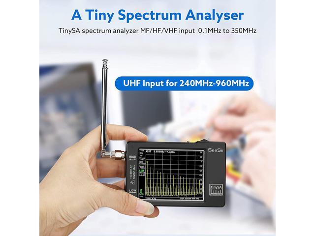 Tiny Spectrum Analyzer TinySA 2.8inch Screen 100khz to 960mhz USB port control 