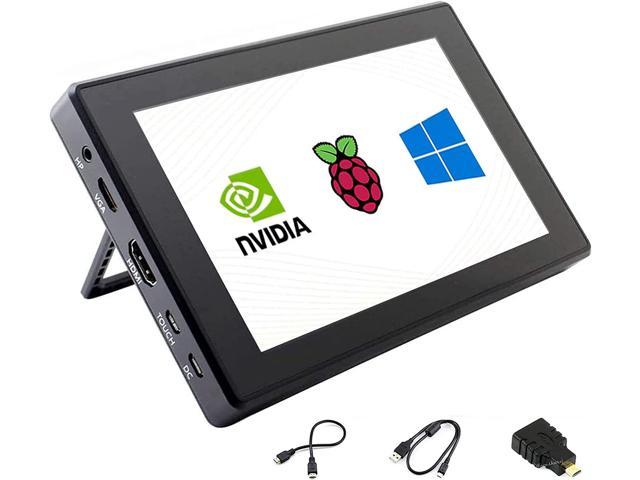 Ingcool 7inch HDMI LCD with Case for Raspberry Pi Capacitive Touchscreen  1024×600 IPS Display Screen Monitor Compatible with Raspberry Pi 4B/3B+/3B/Zero/Jetson  Nano Support Windows 10/8.1/8/7