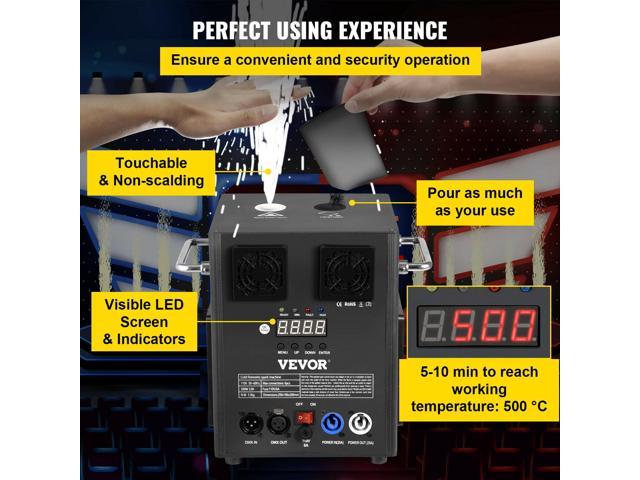 VEVOR 500W DMX Mini Cold Spark Machine Indoor Firework Machine for ...