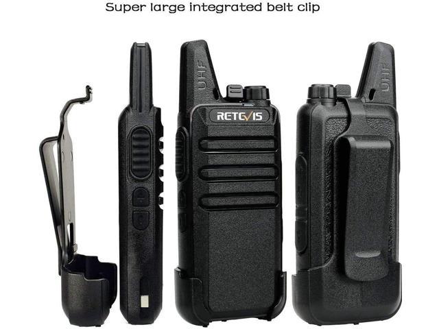 Way Radios Walkie Talkies,Rechargeable Long Range Two Way Radio,16 CH VOX  Small Emergency Pin Earpiece Headset,for School Retail Church Restaurant  (Packed in Pairs with Boxes)