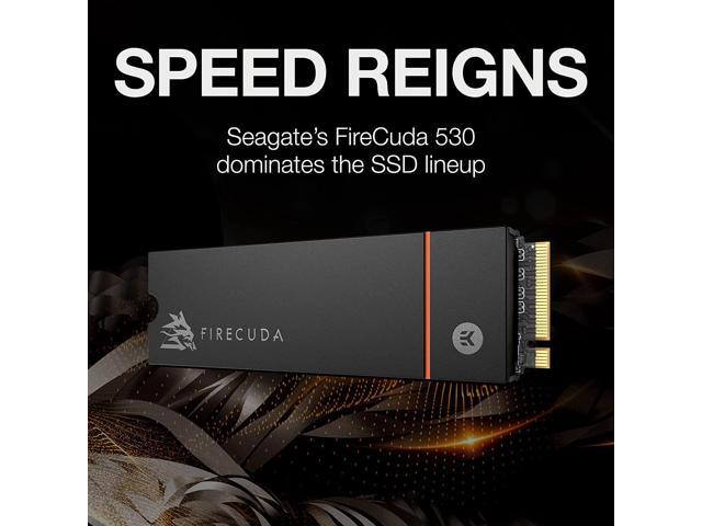 Seagate FireCuda 530, 4TB, Internal SSD, M.2 PCIe Gen4 ×4 NVMe 1.4,  Transfer speeds up to 7300 MB/s, 3D TLC NAND, 5100TBW, 1.8M MTBF, for  PS5/PC