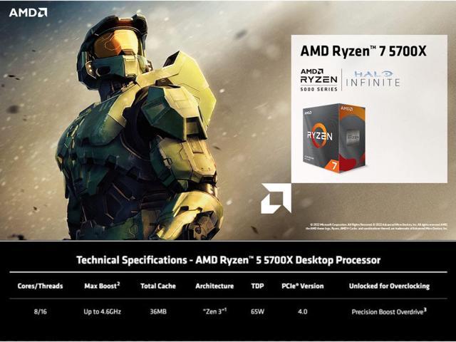 Motherboard CPU Kit - AMD Ryzen 7 5700X 8-Core, 16-Thread Unlocked