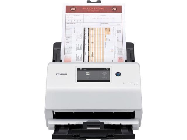 Canon imageFORMULA R50 Business Document Scanner for PC and Mac - Color Duplex Scanning - Connect with USB Cable or Wi-Fi Network - LCD Touchscreen - Auto Document Feeder - Easy Setup