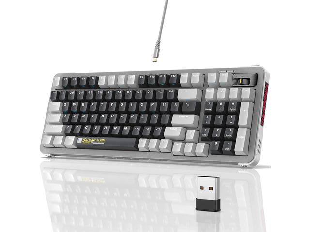 98 Keys Wireless RGB Mechanical Gaming Keyboard, Tri-Mode Wired ...