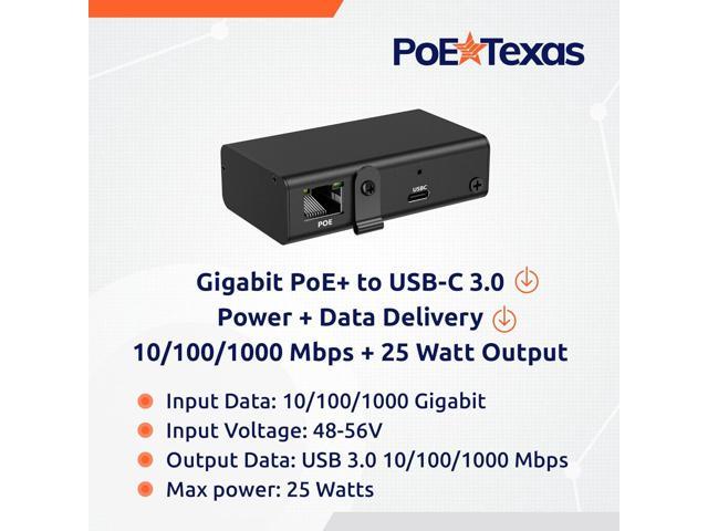 Gigabit Poe 8023at To Usb C 30 Power Data Delivery W 25 Watt Output Power Over 1883