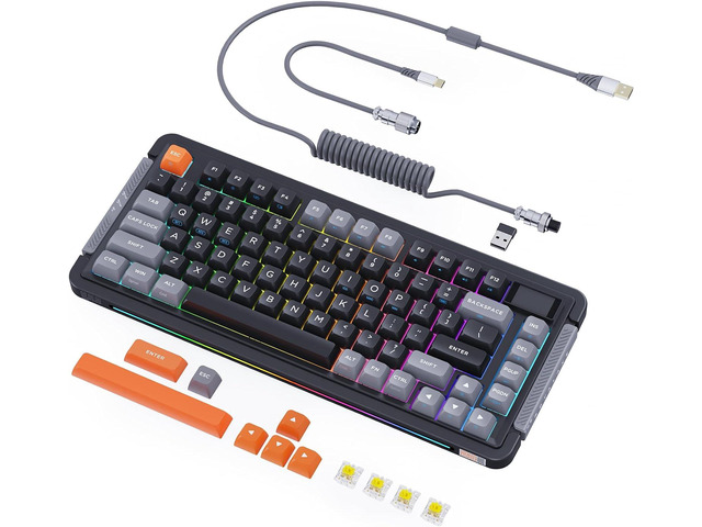 81 KEYS Wireless Mechanical Keyboard, Hot-swappable Wired/Bluetooth 5.0 ...