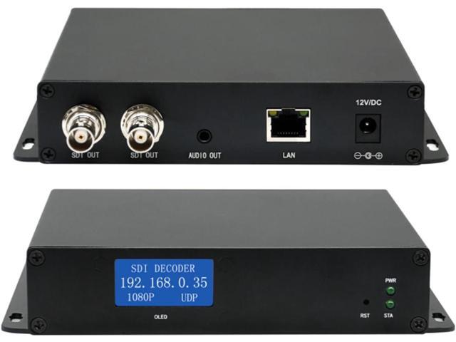 HD 3G SDI Decoder IP Streaming to HD-SDI Audio Video Decoder H.265 H ...