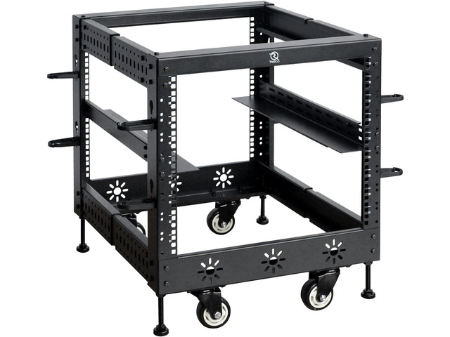 9U 19 Adjustable Depth Server Rack Support Up to 1700LBS Floor Standing ...