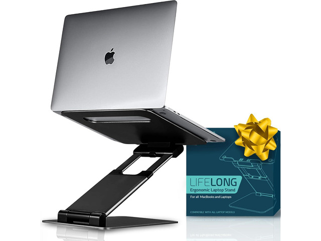 Ergonomic Laptop Stand For Desk, Adjustable Height Up To 20
