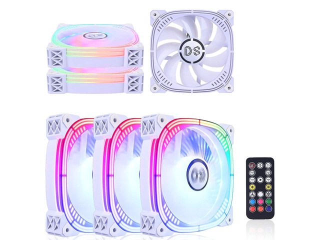 Pc Led Fan Controller Addressable RGB 120MM LED Fans with Controller for White PC Case, White ...