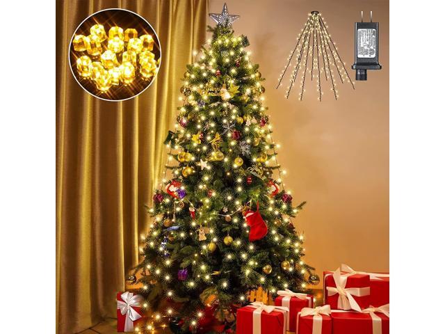 Christmas Tree Lights Warm White, 8 Modes Christmas Lights for Tree ...